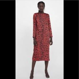 NWOT Zara Animal Print Maxi Dress
